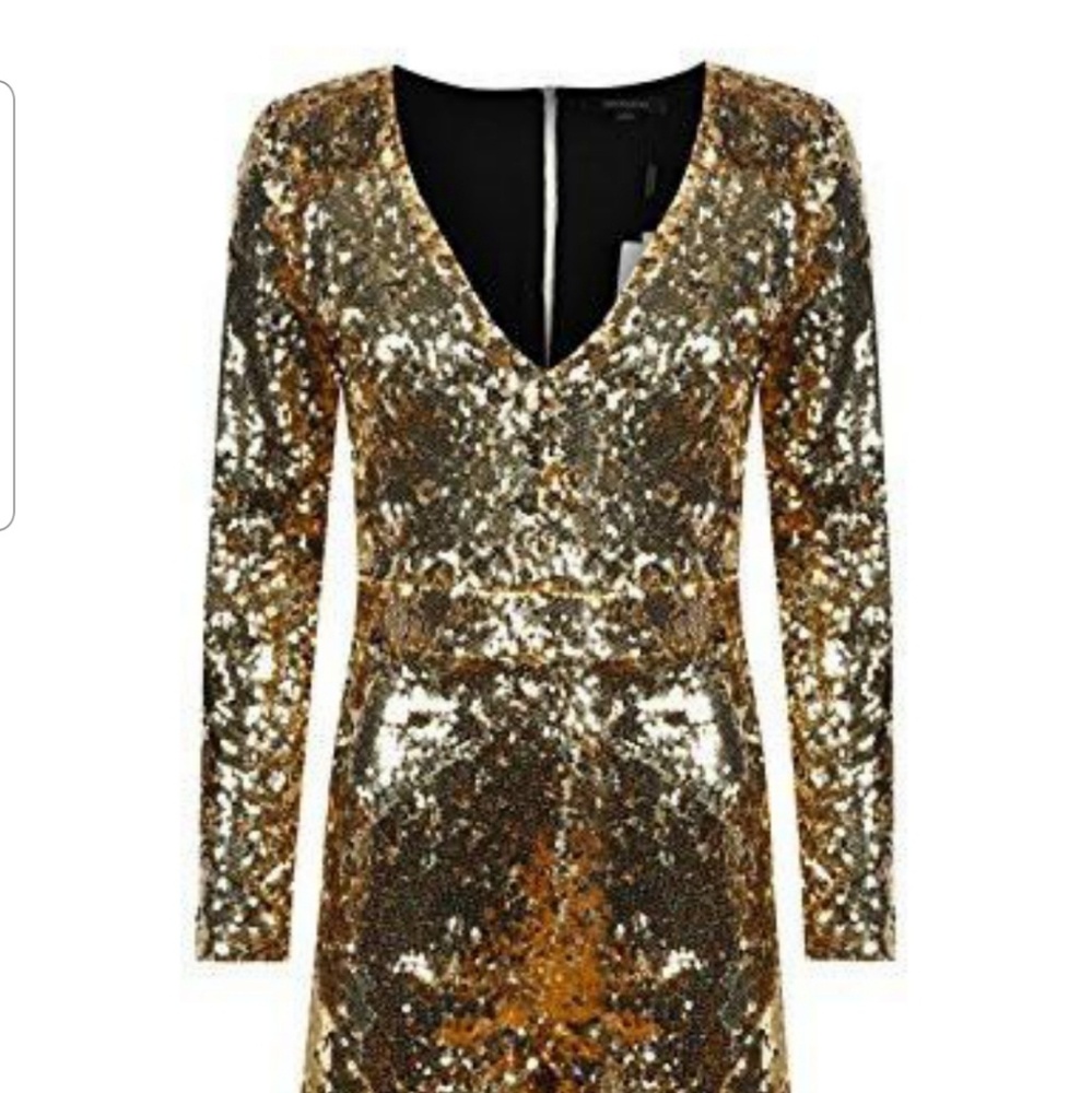 Gold sequin romper